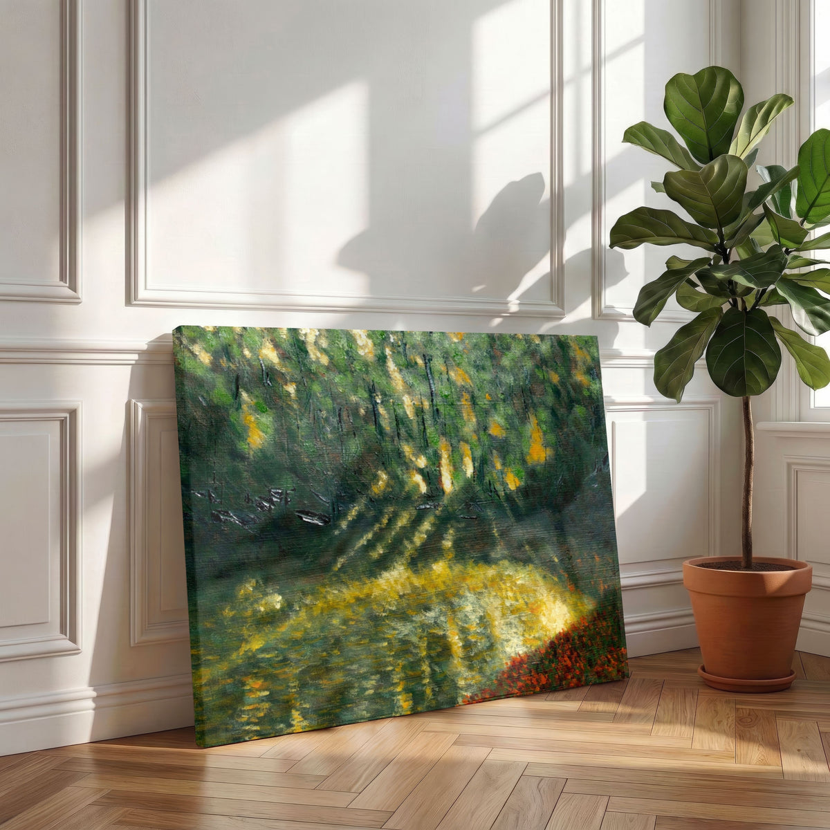 Out of the woods modern Impressionist canvas print 12x16″