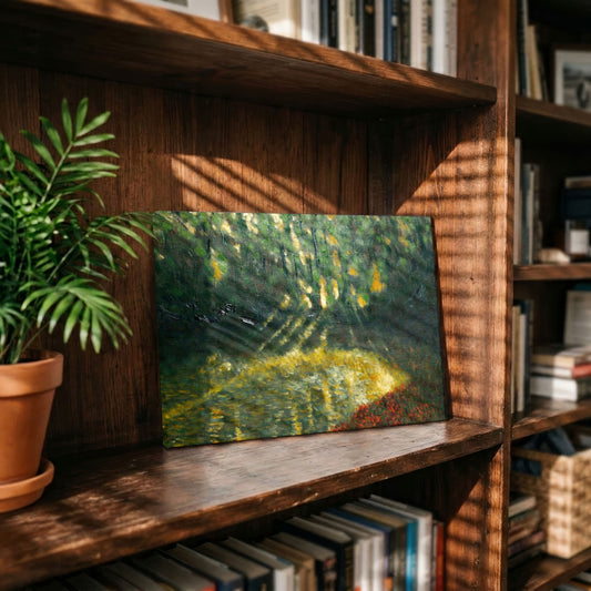 Out of the woods modern Impressionist canvas print 12x16″